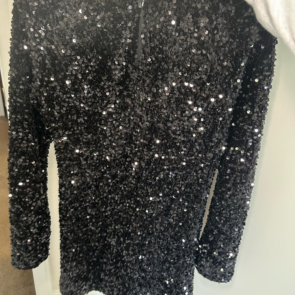 H&M Black Sequin Mini Dress - Picture 3 of 4
